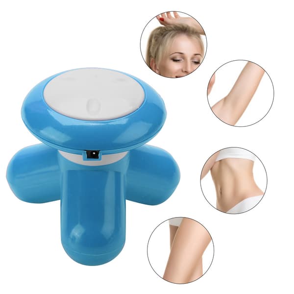 USB Mini Elektrisk Håndholdt Bølge Vibrerende Massager Nakke Helkropsmassage (Blå)