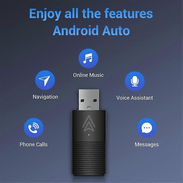 Android Auto Trådlös Adapter, Liten Android Auto Trådlös Dongel