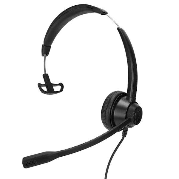 Telefon Headset Professionell högtalare Volymjustering Mikrofon Mute Monaural PC Business Headset Svart