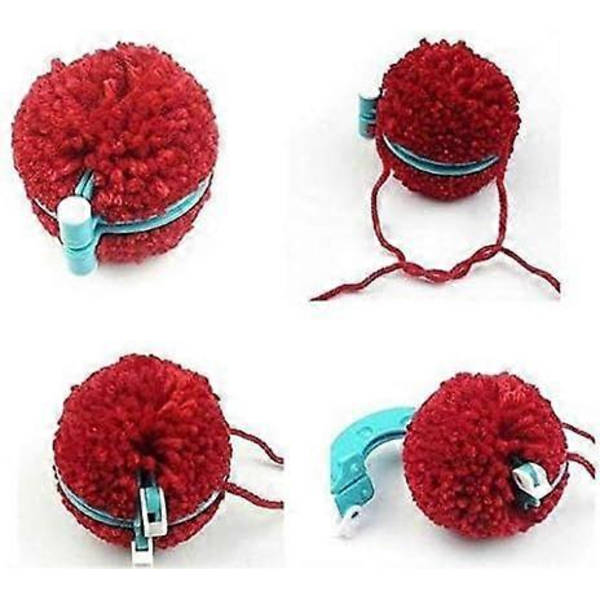 Pom Pom Lager 8 stk. Fluff Ball Weaver Nål Pompom Lager Sett 4 Størrelser Diy Pompomer Håndverk