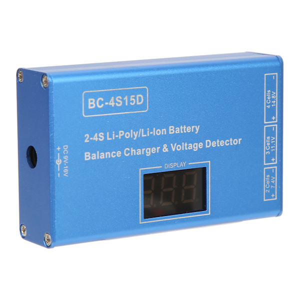 RC-balansladdare för 2S 3S 4S 25W hög precision Lipo-batteriladdare med spänningsdisplay för modellflygplan utan adapter
