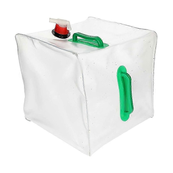 Set med 4 hopfällbara vattenbehållare med handtag och tappkran 20 L