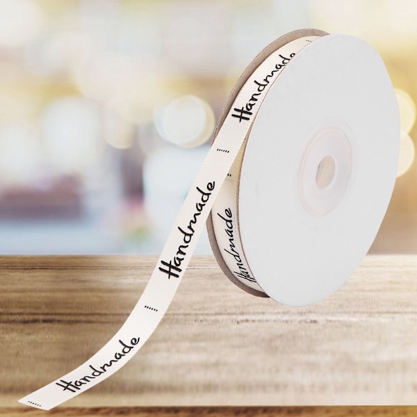Handgjorda bandinpackning Satinband Presentförpackning för hem/bröllopsdekoration (beige)