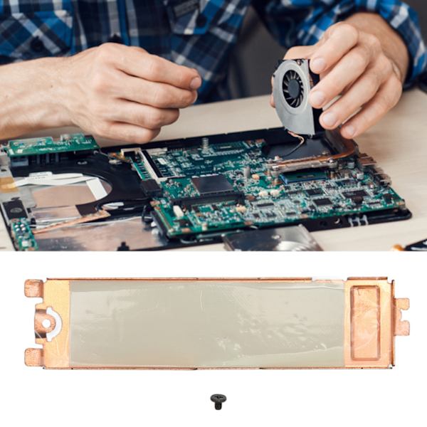 SSD-jäähdytyslevyn cover alumiiniseos SSD-jäähdytys Kestävä SSD-jäähdytyselementtikotelo Nvme M.2 NGFF SSD XPS:lle 15 9500 9510 9520