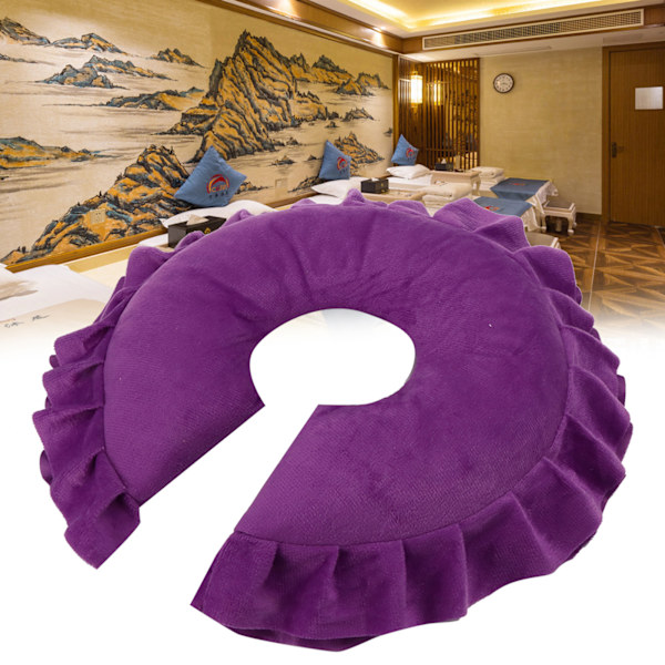 Kasvotyynytyyny SPA Salon Hierontasänky U-muotoinen irrotettava kasvotyyny Violetti