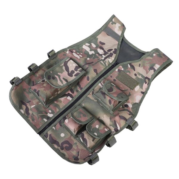 Børnevest militær camouflagevest til udendørsspil (camouflagefarve voksen)