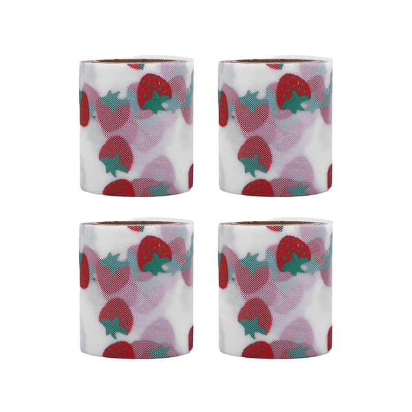4 STK Tyllstoff DIY Håndverk Slitestyrke Symfoni Polyester Glitter Tyllruller 6cm Hvit