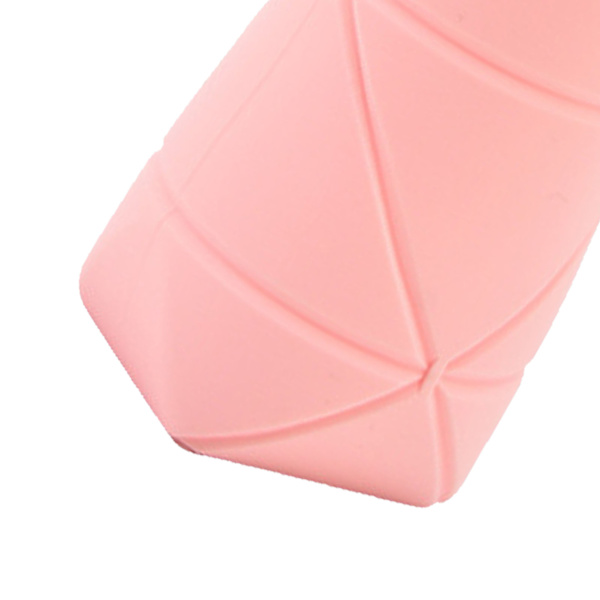 Hopfällbar vattenflaska 600 ml livsmedelskvalitet silikon bred mun säker barn vattenflaska för camping resor sport rosa