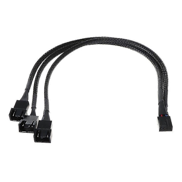 1 till 3 Fläktkabel 4pin till 3 X 4pin/3pin PWM Förlängningskabel 4pin Y Splitter 30cm
