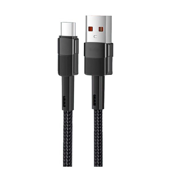 Datakabel Hurtiglading USB C Type 7A Enkel tilkobling Glatt overføring Telefonladeledning Erstatning for Huawei Black