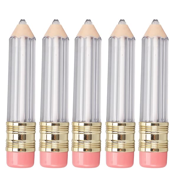 5 stk 5 ml blyantformede tomme lipglossrørbeholdere DIY påfyllbare leppeoljeflasker for kvinner jenter