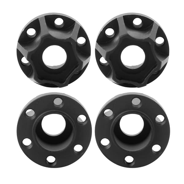 4 stk. RC Bil Hjul Hex Nav Hjul Adapter Sort Passer til SCX10 1/10 RC Crawler 1.9 tommer 2.2 tommer Hjul 20mm