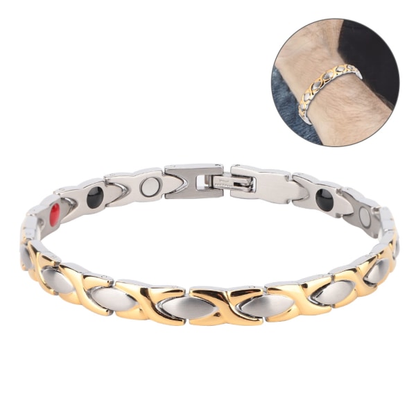 Kvinder Mænd Stilfuld Titanium Stål Sundhedspleje Magneter Germanium Armbånd Smykker