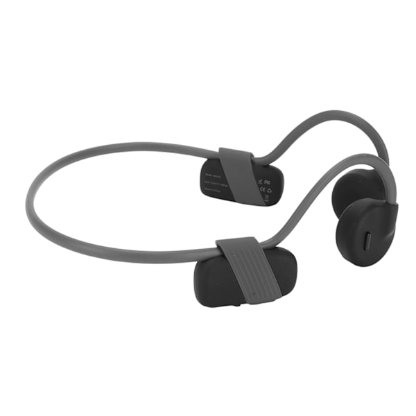 Bone Conduction Bluetooth Headset IP56 Vandtæt Støvsikker HiFi Lyd Indbygget Mikrofon Open Ear Trådløs Hovedtelefon Grå