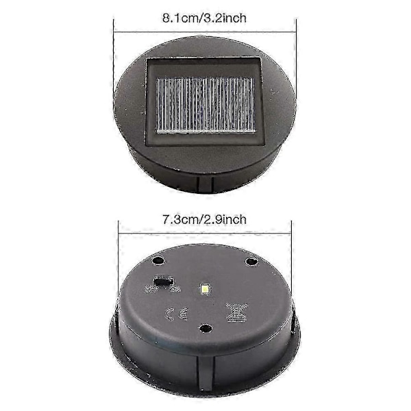 4 kpl Vaihto aurinkovalot LED-lampuilla, aurinkokennovalojen vaihto, LED-aurinkopaneelilyhty