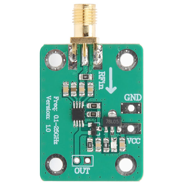 Logaritmisk Detektormodul RF Signal Log Output Effektmåler 0.1-2.5GHz Controller