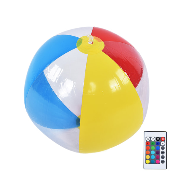 Strandball 40cm flytende oppblåsbar bassengleke vanntett med LED-lys for festbassengdekorasjon hage