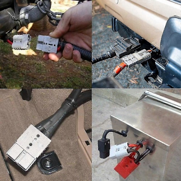 2 Stk. Quick Connect Stik 175a 600v Batteri Quick Connector Strømstik Tilslutning Grå Til Max X