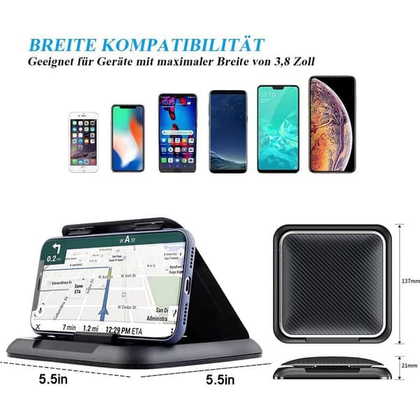 Yleiskäyttöinen autoteline iPhonelle ja Samsungille