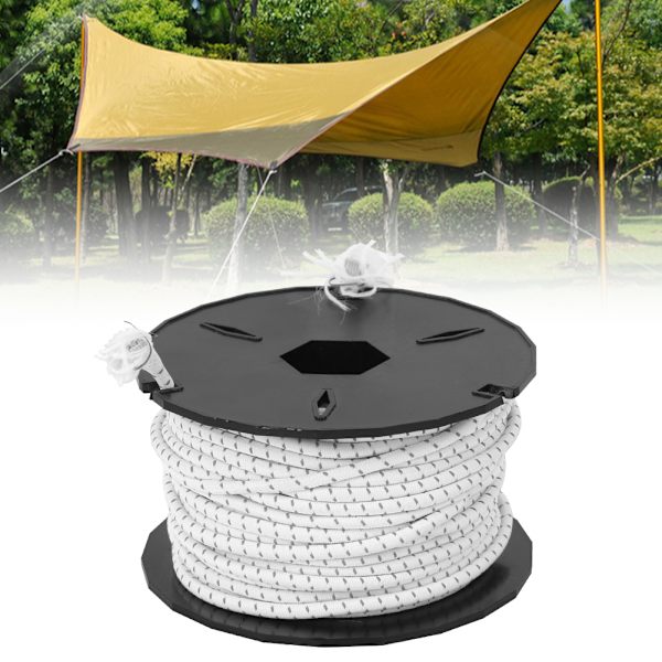 Udendørs Camping Reb Refleks Camping Telt Reb Latex Elastic Guyline RopeWhite