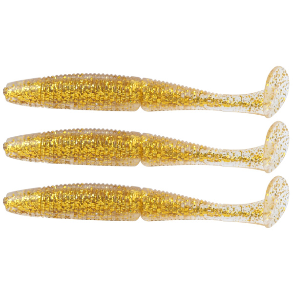 AR36 3PCS T Tail Soft Worm Artificiellt bete 140mm 17g Lures Fiskeredskap Tillbehör Guld
