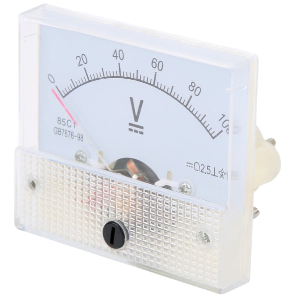 Pekare DC Voltmeter Panel Volt Spänningsmätare Mätinstrument 85C1 DC 0~100V