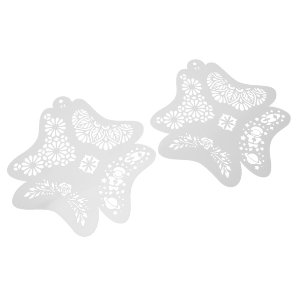 2 st Ansiktsmålningsschabloner Ihålig design Ansiktsmålning Stenciler Ansiktspårningsschabloner Mallar för kroppskonstmålning