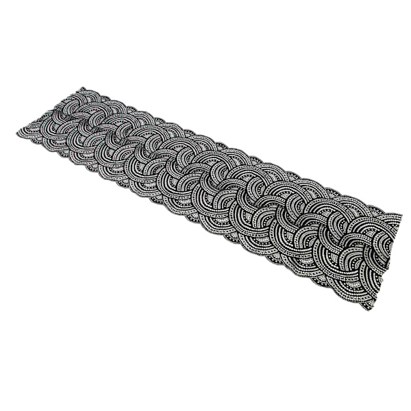 Spetsband i nylonmaterial, elegant stil, 10 meter, 24 cm/9,4 tum brett, mjukt och bekvämt svart spetsband för sömnad och hantverk