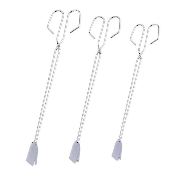 Ekstra lange saks-tang i rustfritt stål, perfekt for grilling på BBQ - sett med 3