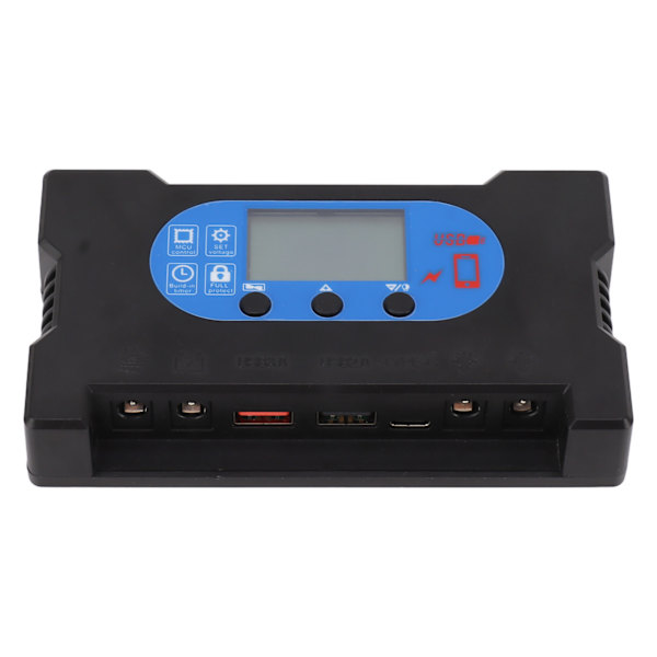 Solar Control Dubbel USB Typ C DC Snabbladdning Solcellsladdningsregulator Solpanelregulator 70A