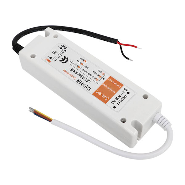 100W LED strømforsyning AC 90‑240V 0.62A til DC 12V 8A kortslutningsbeskyttelse LED driveradapter til hjemmet