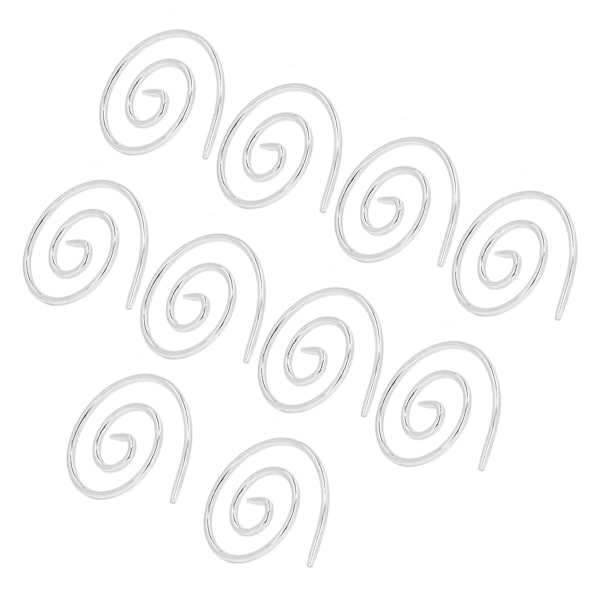 10 st spiral stickningsnålar i rostfritt stål, praktiska cirkulära sjalnålar, syverktyg för tyg, kofta, silver
