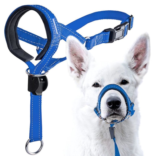 Komfortabelt reflekterende hundemundstykke i nylon til adfærdstræning og forebyggelse af gøen