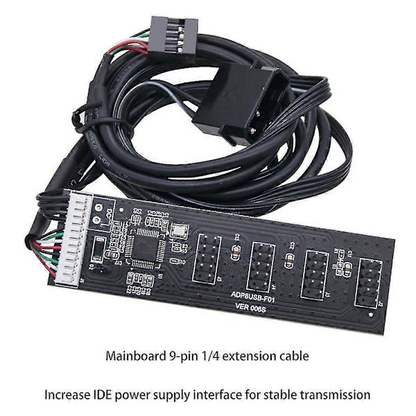 Bundkort Usb2.0 9pin Hub Splitter 1 Ind 4 Ud 20cm Forlængerkabel Konnektor