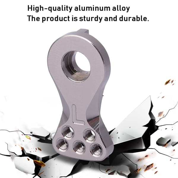 Bufferstyrearm i aluminiumslegering 23T Passer for 1/10 1/8 Bilmodell (Titanium N10228T)