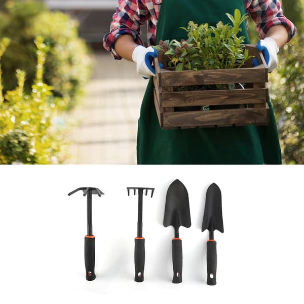 4 st/set Förtjockad Trädgårdsspade Kratta Verktygsset Hem Trädgårdstillbehör för Blomsterplantering