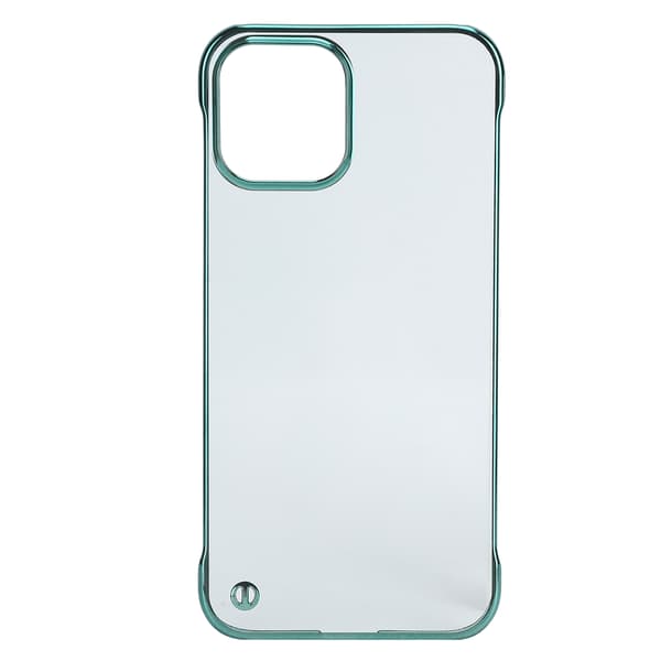Galvaniserat hårt PC-telefonfodral för Iphone 12Pro Max Halvkant Transparent telefonfodral