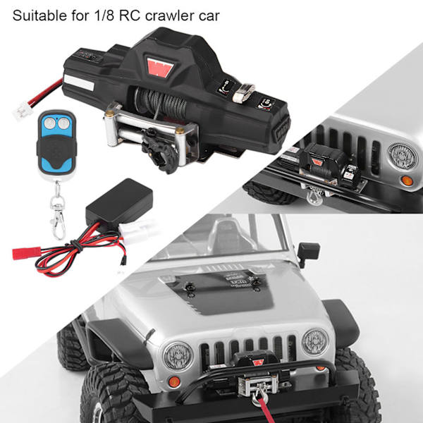 1/8 Scale RC Malli Ajoneuvo Telaketju Auton lisävaruste Kaksimoottorinen vinssi kaukosäätimellä