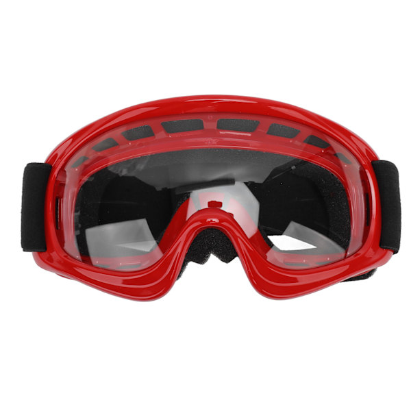 Barnegoggles for terrengsykkel - Støtbestandige UV-beskyttende motorsykkelbriller for utendørs sykling, ski, ATV, terrengløp, rød