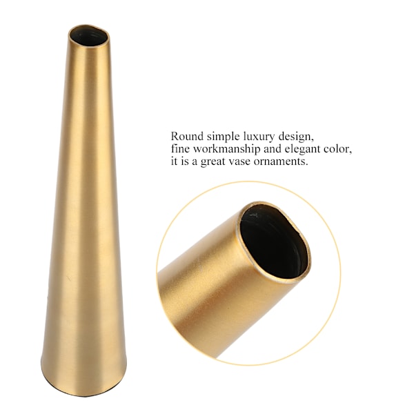 Konisk metallbordvasedekorasjon Rose Flower Holder Cup Stue Studie Håndverk