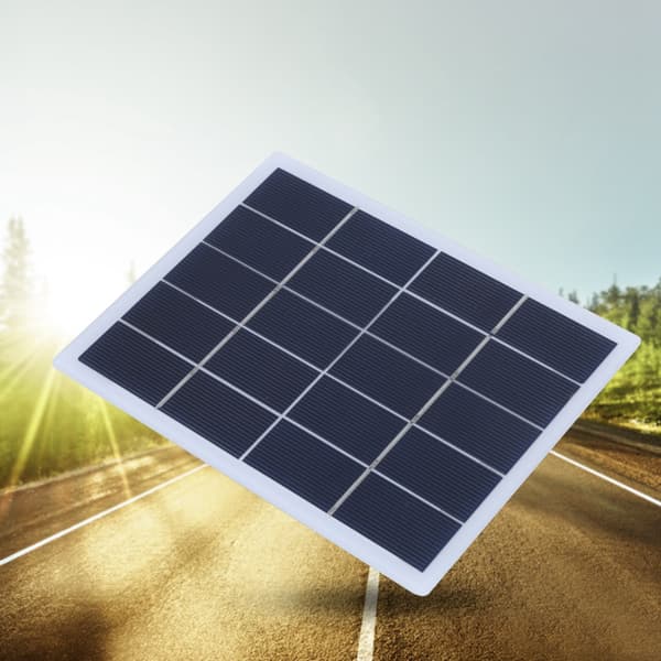3W 5V Polykrystallinsk Silicium Solpanel DC Udgangslader Batteri Udendørs Havelys