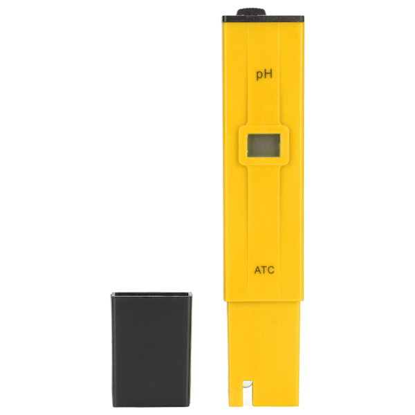 PH-mätare Digital Display Liten Fel 0,0 till 14,0 pH Mätintervall ABS PH-penna för Akvarier Laboratorium Gul Svart