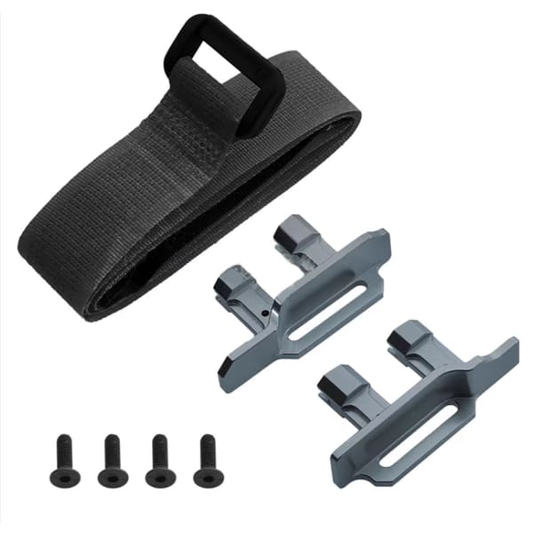 RC bil batteriholder aluminiumslegering batterifeste med stropp for Maxx 1/10 RC biler