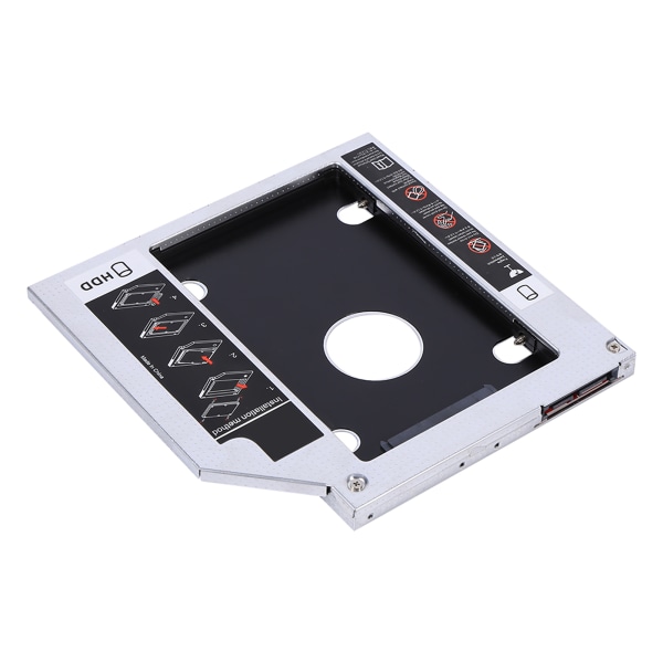 9,5 mm aluminium SATA HDD SSD-kabinet harddiskdrev bay-caddy optisk DVD-adapter til bærbar computer