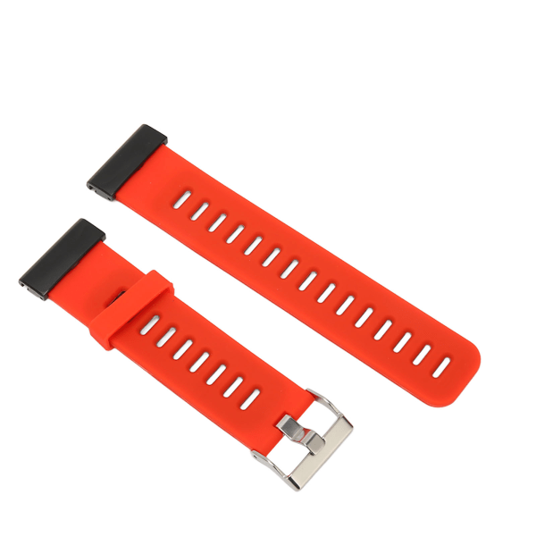 Silikon smart klokkeremstørrelse Justerbar metallspenne 2 farger klokkerem for COROS Vertix 2 Ytre rød og indre svart