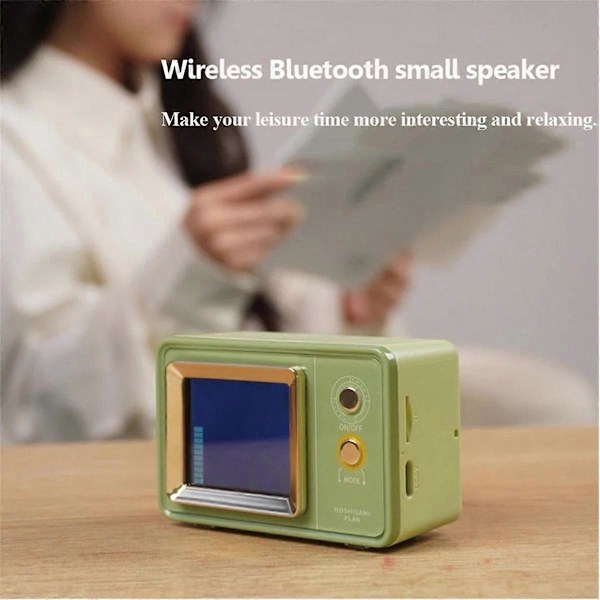 Retro Bluetooth-högtalare Vintage Ljudsystem Brun