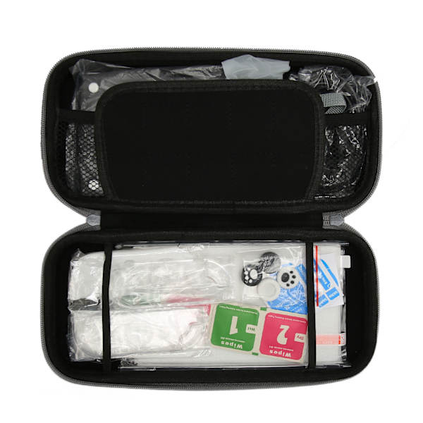 Spelkonsol Tillbehör Bundle Kit Konsol Härdat Glas Film Tumgrepp Skyddande Väska Förvaringsväska Set för Switch OLED