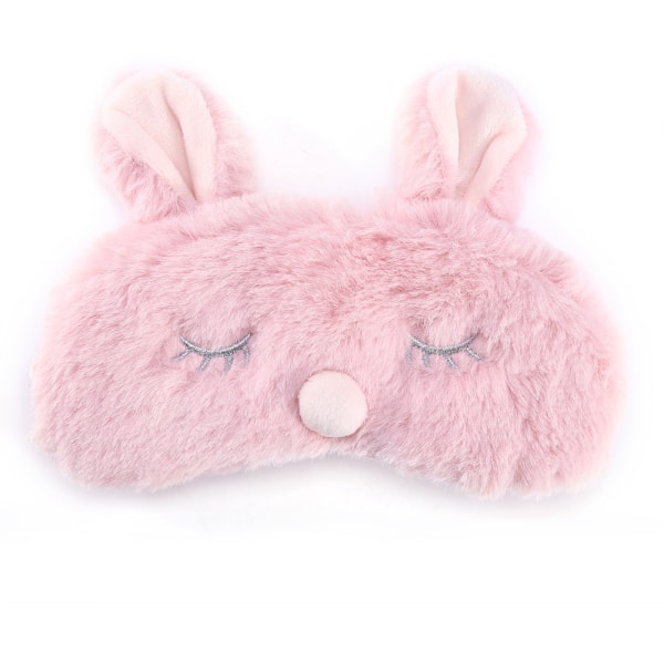 Cute Animal Eye Cover Sovemaske Christmas Deer Winter Carton Nap Eye Shade Mask Pink Rabbit