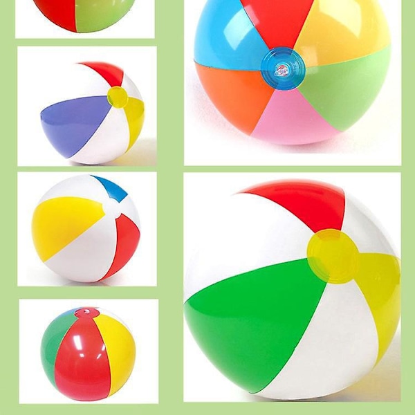 Strandbold (6 stk.) inkluderer 6 oppustelige strandbolde i 40 cm, strandbolde til poolparty