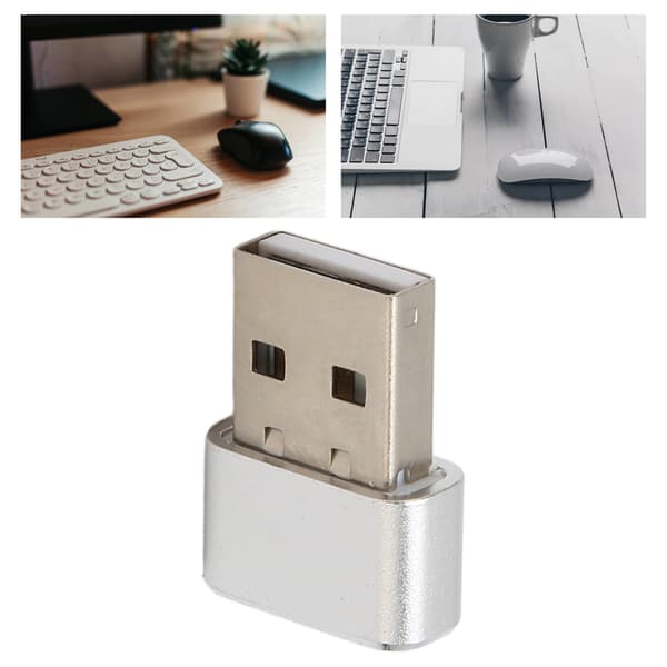 USB-musflyttare Liten Oupptäckbar med Separata På/Av-knappar Stöder 3 Spår Plug and Play Håller PC Laptop Vaken SilverSilver